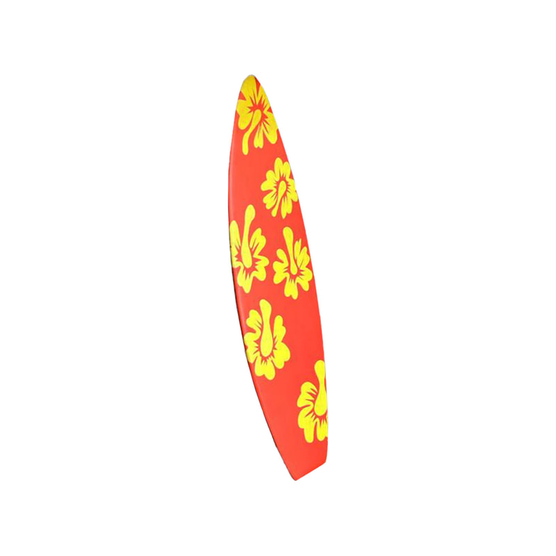 P-PH204-MC Type 1 surfboard in red and yellow