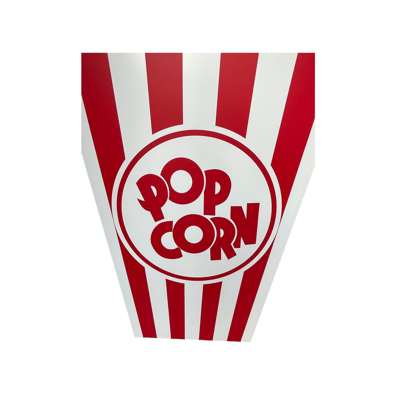 P-PH221-LI 250cm Giant popcorn box with popped corn