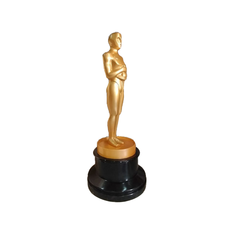 P-PH223-GD 180cm Giant gold oscar with base