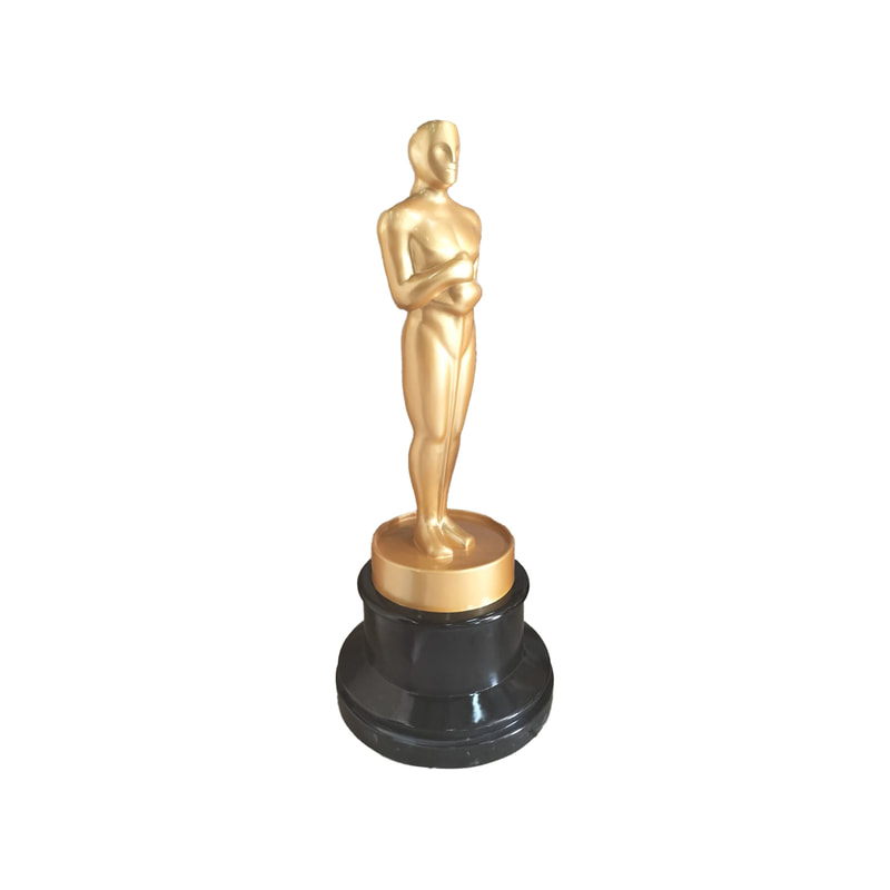 P-PH224-GD 240cm Giant gold oscar with base