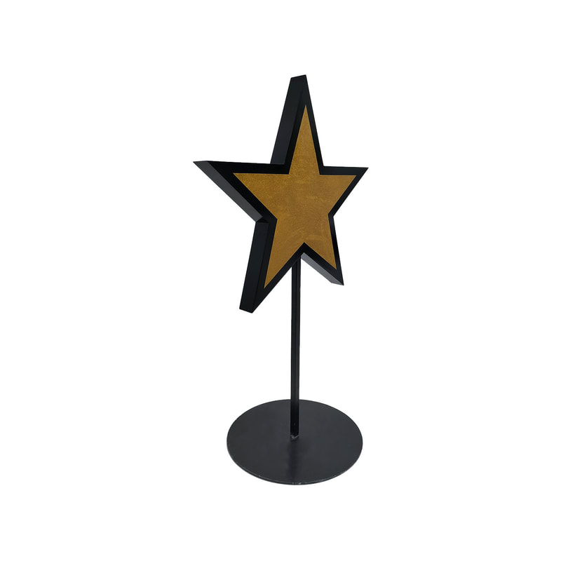 P-PH226-GD Type 1 120cm gold star with glitter finish