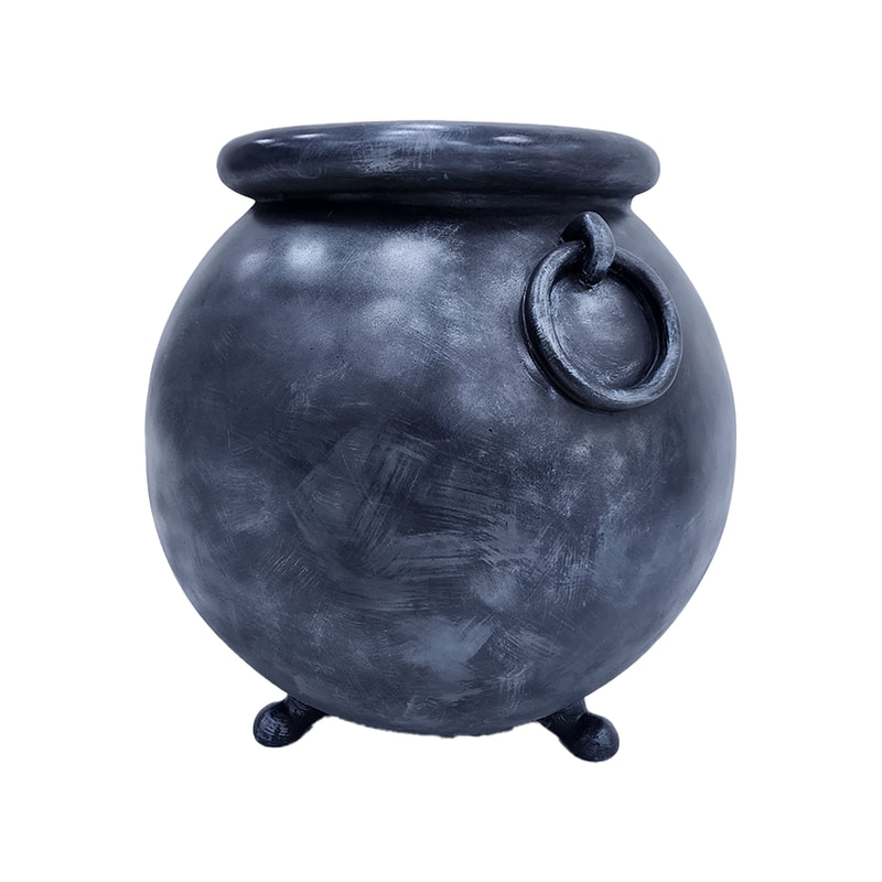 P-PH230-SI 100cm cauldron with silver cast iron finish