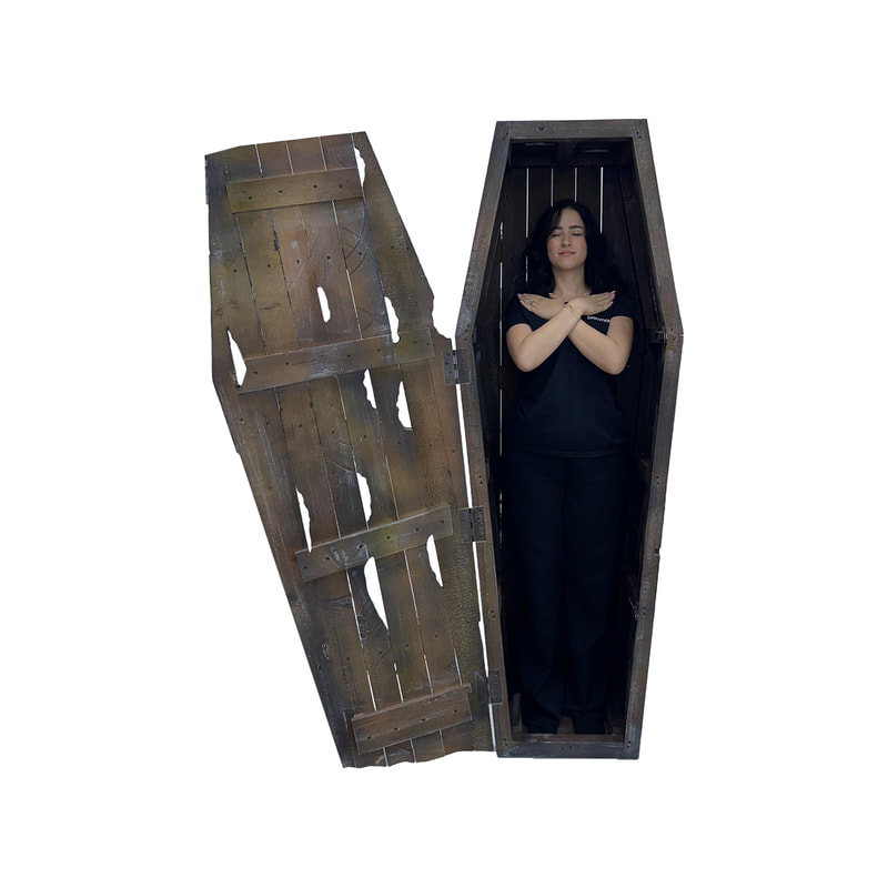 P-PH231-DS 180cm coffin theme welcome signage