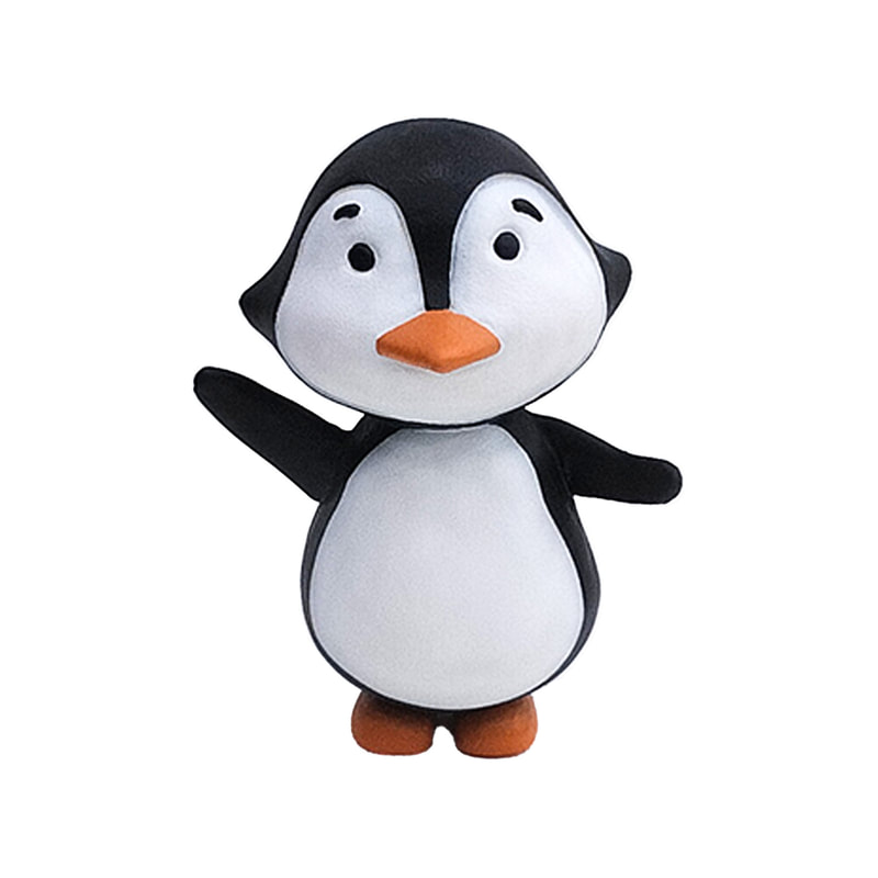P-PH244-MC Type 4 penguin standing waving