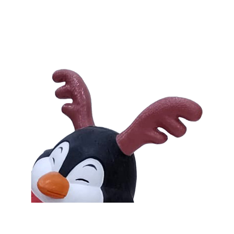 P-PH248-MC Type 8 penguin with antlers wearing red jumper
