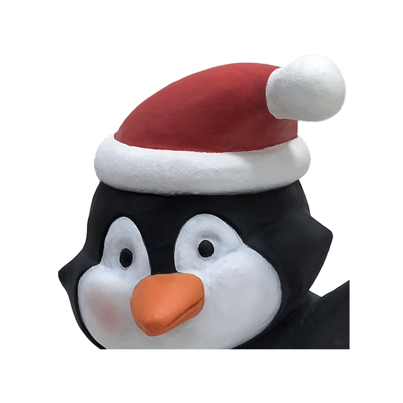 P-PH253-MC Type 13 penguin with Santa hat