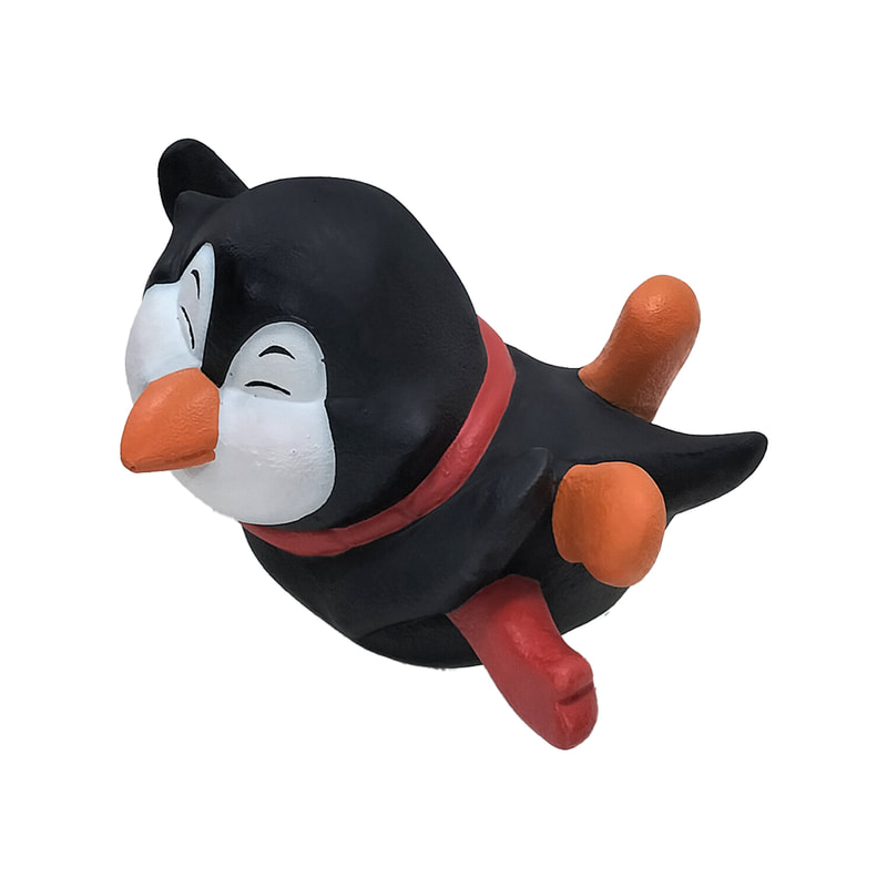 P-PH255-MC Type 15 penguin belly sliding with red scarf