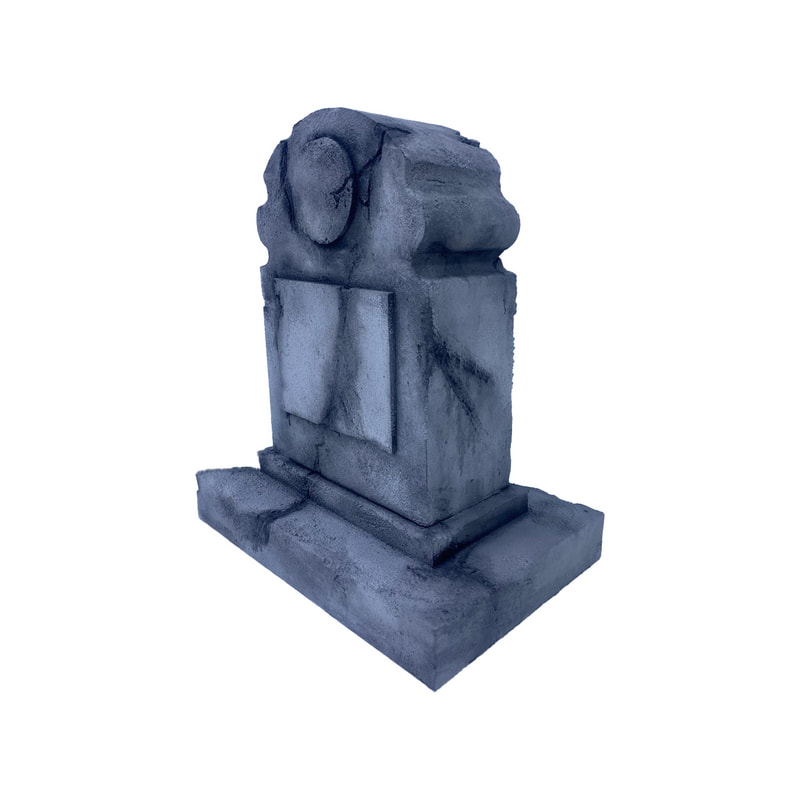 P-PH293-DG Type 4 gravestone with slightly shaped top