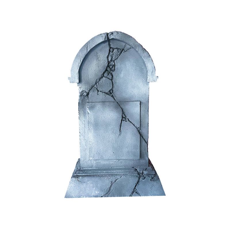 P-PH296-DG Type 3 gravestone with round top
