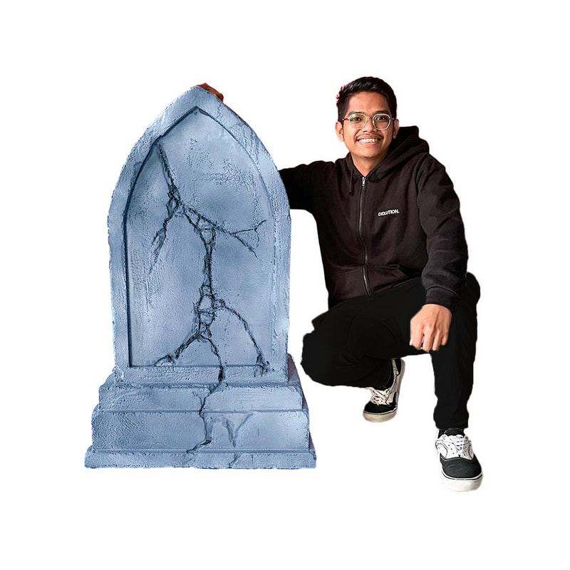 P-PH298-DG Type 1 gravestone in obelisk shape