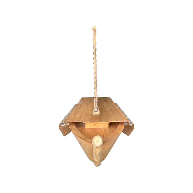 Tiki Boat - 220cm - Natural Wood (P-PH332-NW)
