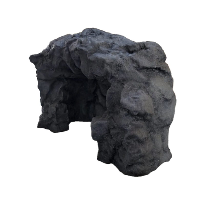 P-PH406-DG 160cm stone cave in dark grey