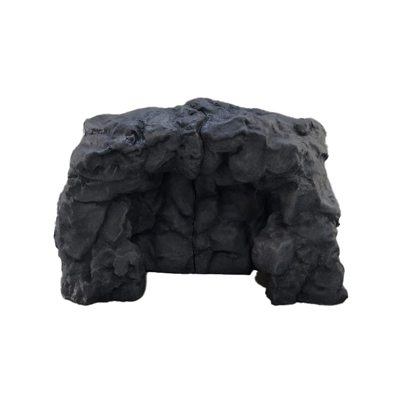 P-PH406-DG 160cm stone cave in dark grey