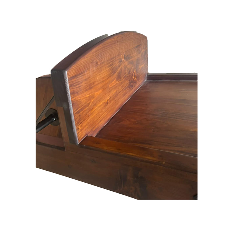 P-PH407-DW 170cm wheel barrow in dark wood