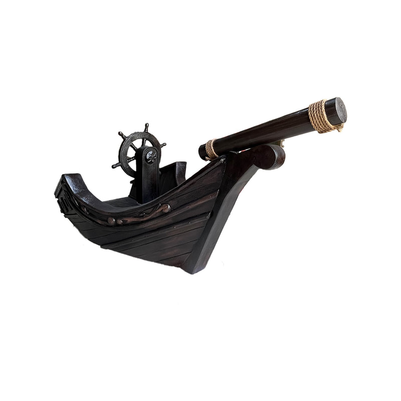 P-PH422-DW pirate shipwreck in dark wood