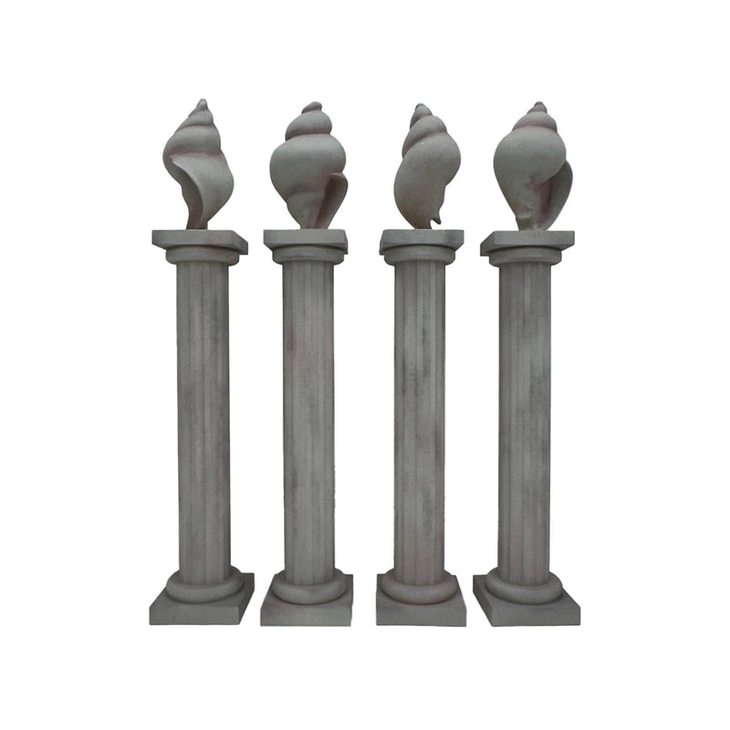 P-PK172-PW Type 2 Roman Coloumn Set with Shells
