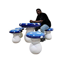Set of Toadstool Seating - Dark Blue P-PK803-DB