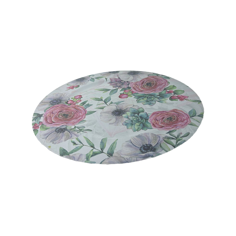 P-PM103-PW 33cm Garden floral print placemat