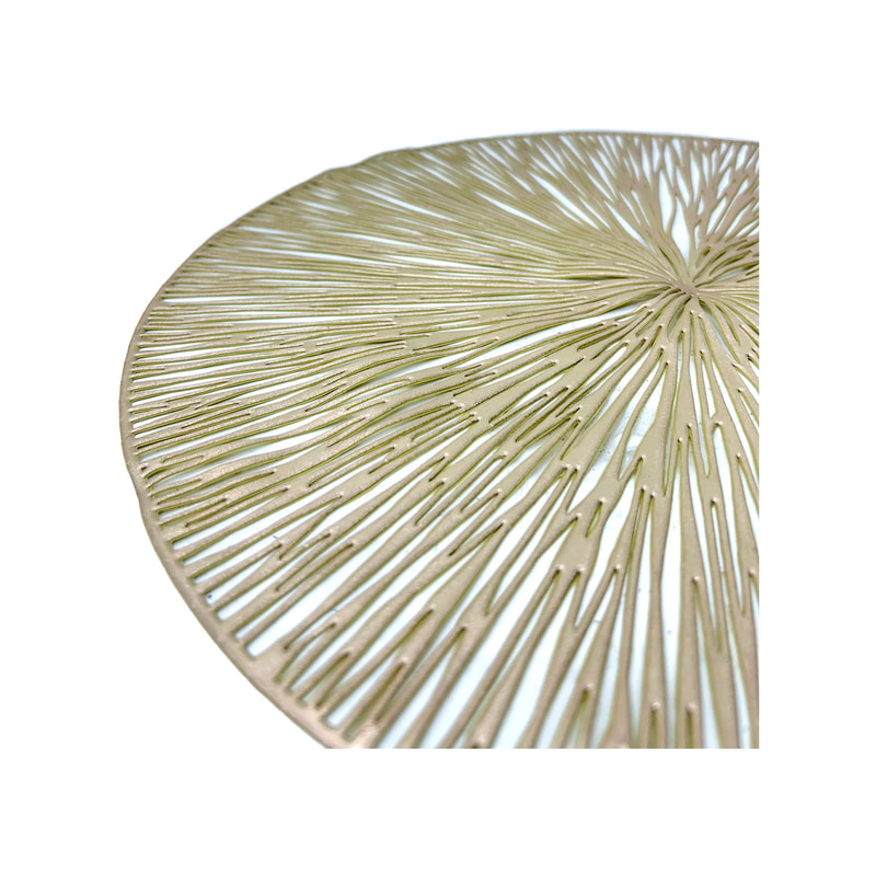 P-PM105-GD 38cm Abby gold details placemat
