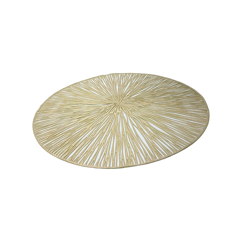 P-PM105-GD 38cm Abby gold details placemat