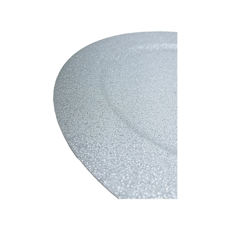 P-PM109-SI 33cm Disco silver glitter placemat