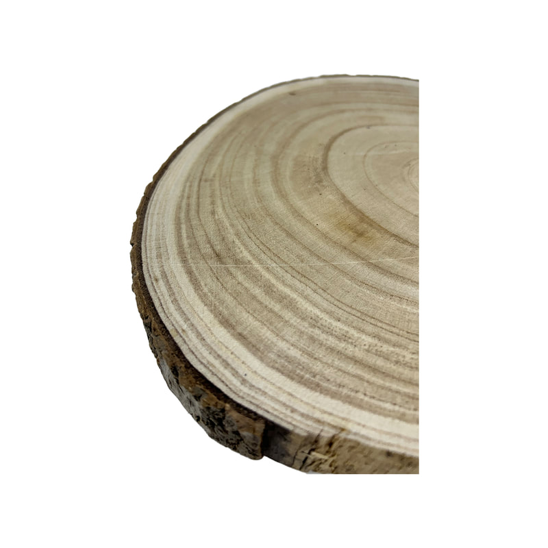 P-PM112-NW 25cm Lockheart slice of natural wood with bark