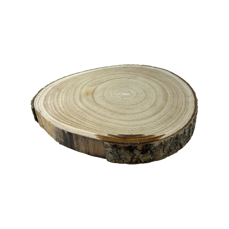 P-PM112-NW 25cm Lockheart slice of natural wood with bark