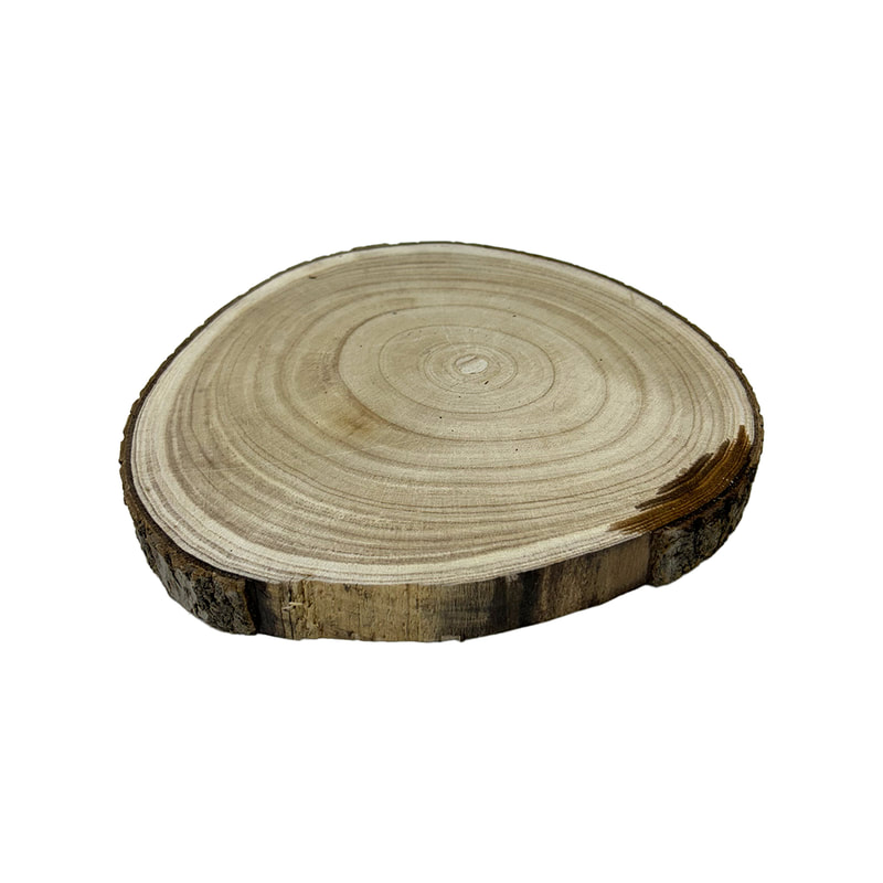 P-PM112-NW 25cm Lockheart slice of natural wood with bark