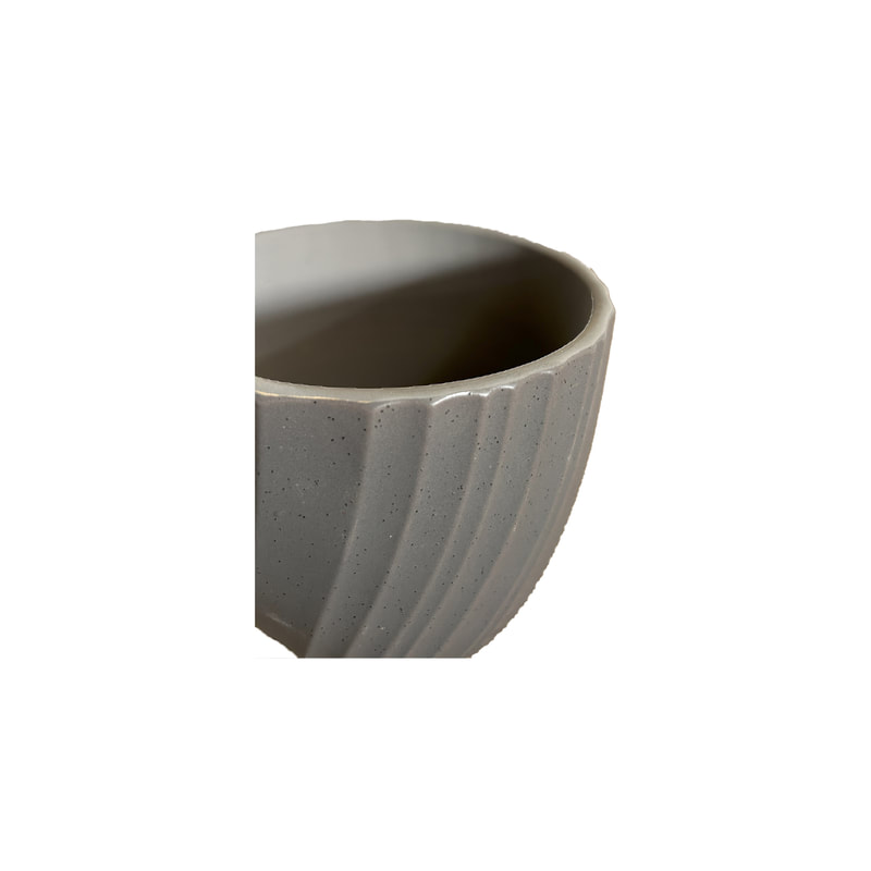 P-PT101-GY 13cm dia Oscar stone grey plastic plant pot