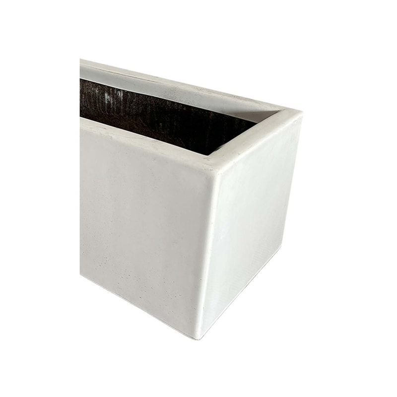 P-PT105-WH 90cm long Lewis rectangular white planterPicture