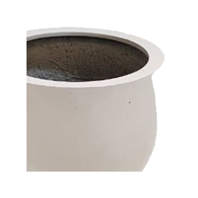 P-PT109-WH 43cm dia McBryde shaped plant pot with lip