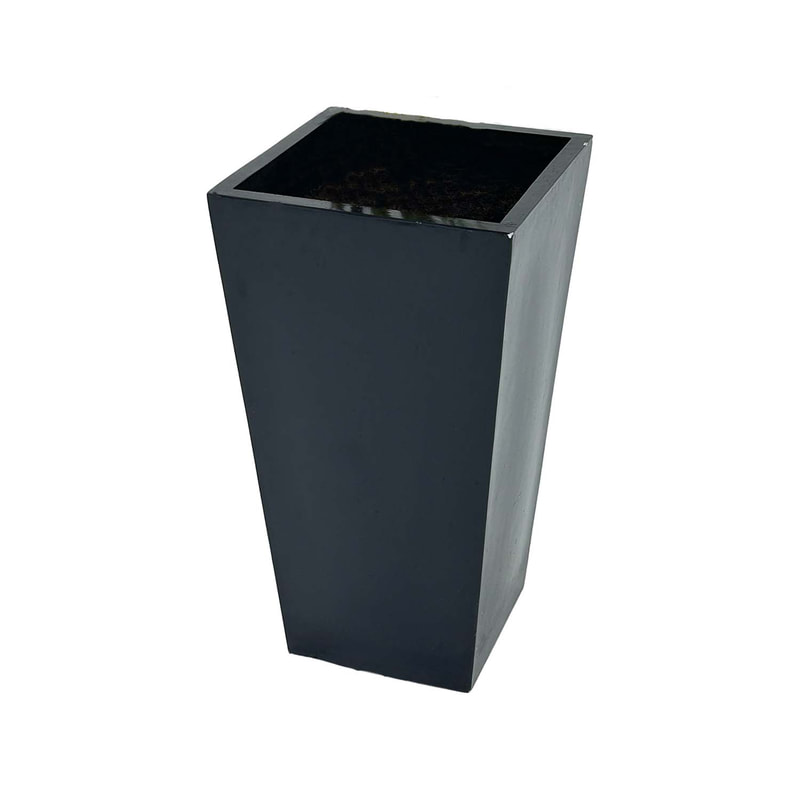 P-PT115-BL 65cm dia Singapore black v-shape size plant pot