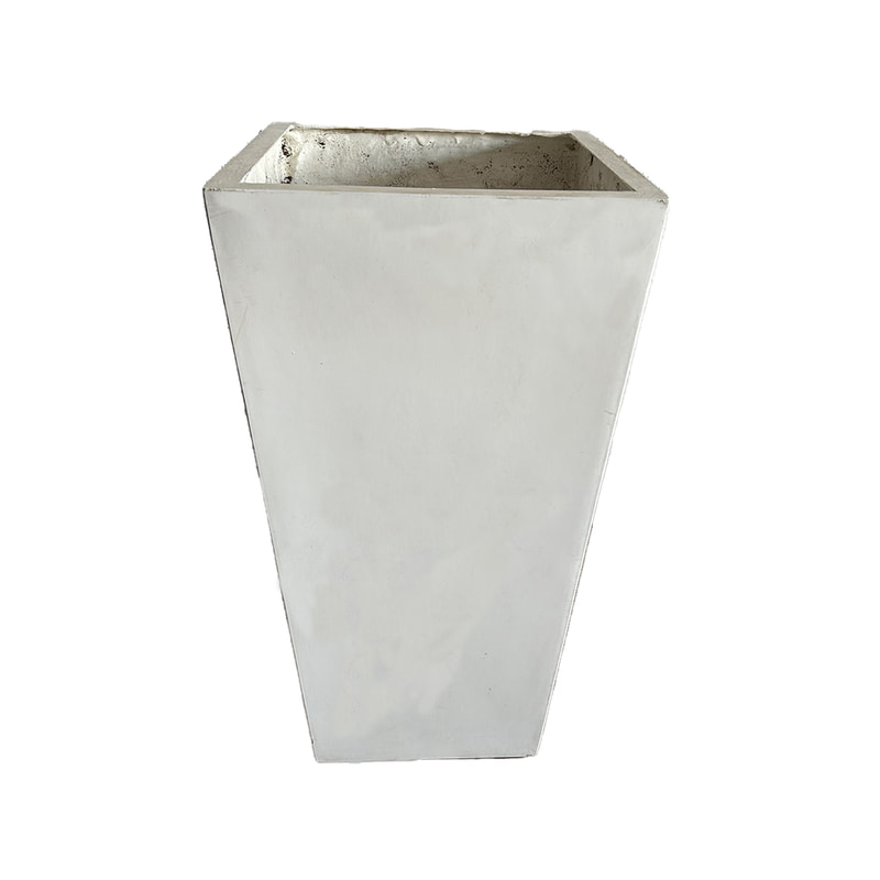 P-PT115-WH 65cm dia Singapore white V-shape size plant pot
