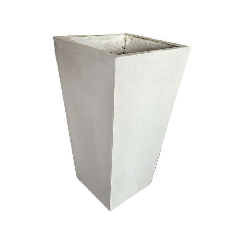P-PT115-WH 65cm dia Singapore white V-shape size plant pot