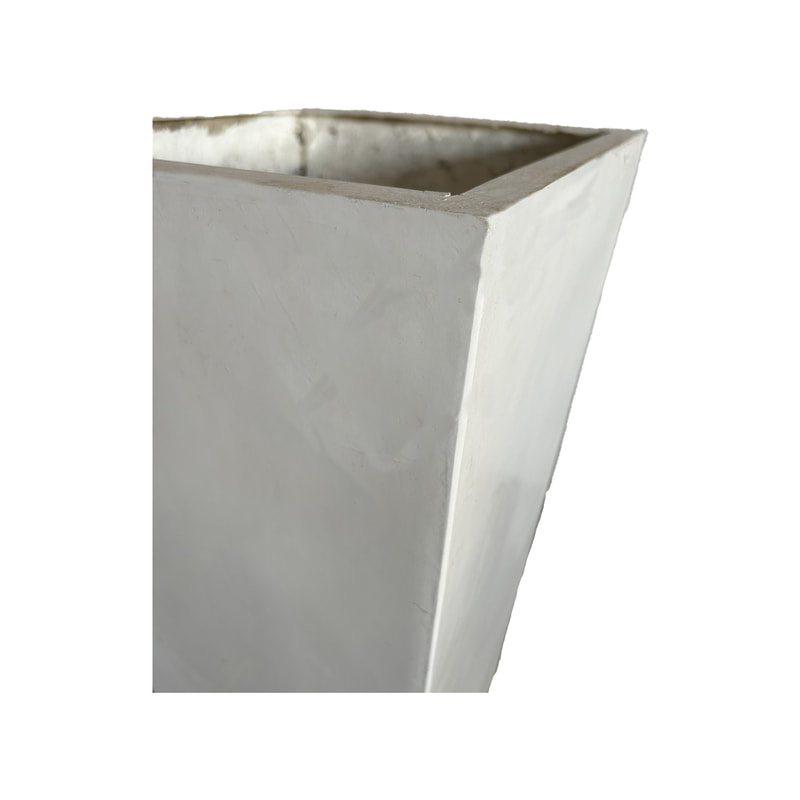 P-PT115-WH 65cm dia Singapore white V-shape size plant pot