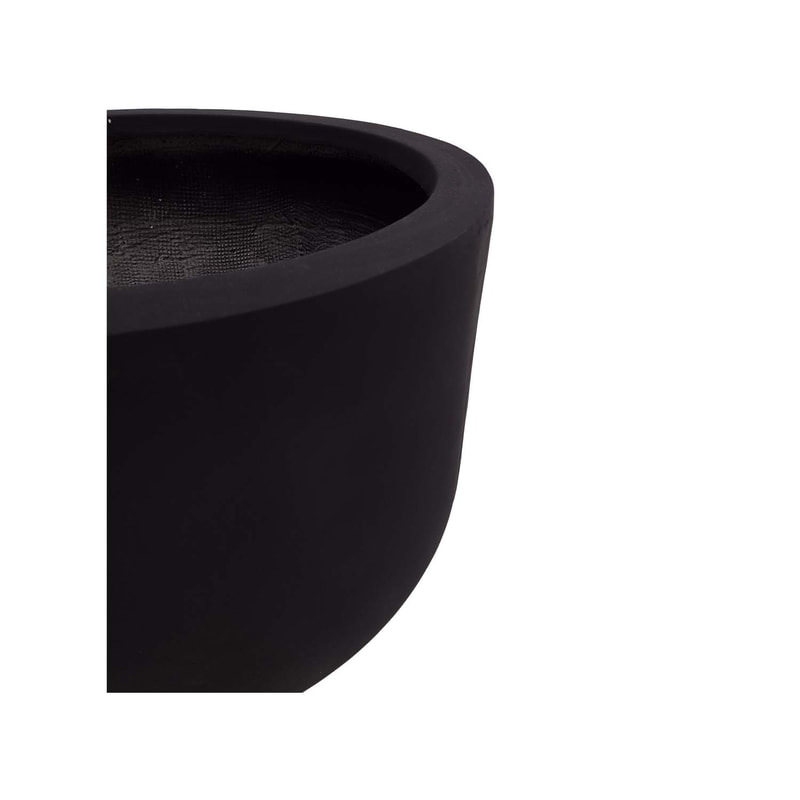 P-PT121-WH 66cm dia Plymouth round white fiberglass plant pot