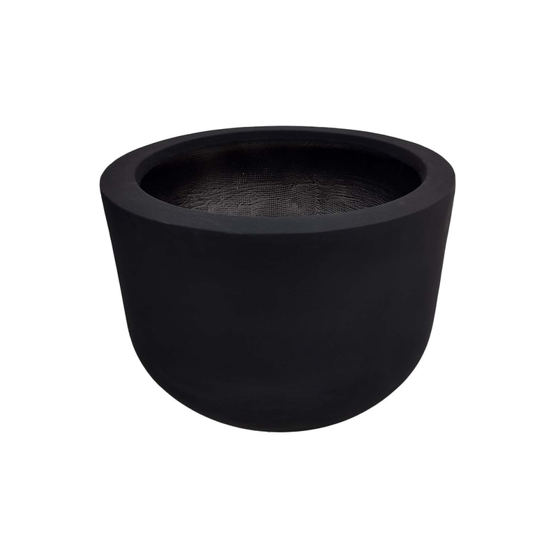 P-PT121-WH 66cm dia Plymouth round white fiberglass plant pot