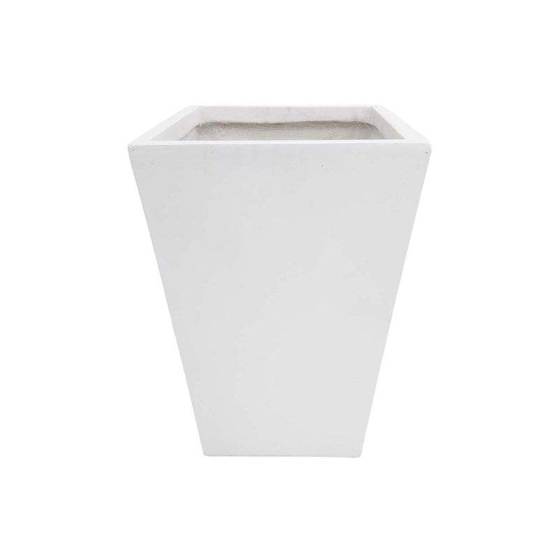 P-PT127-WH 38cm Villandry v-shaped square plant pot in white