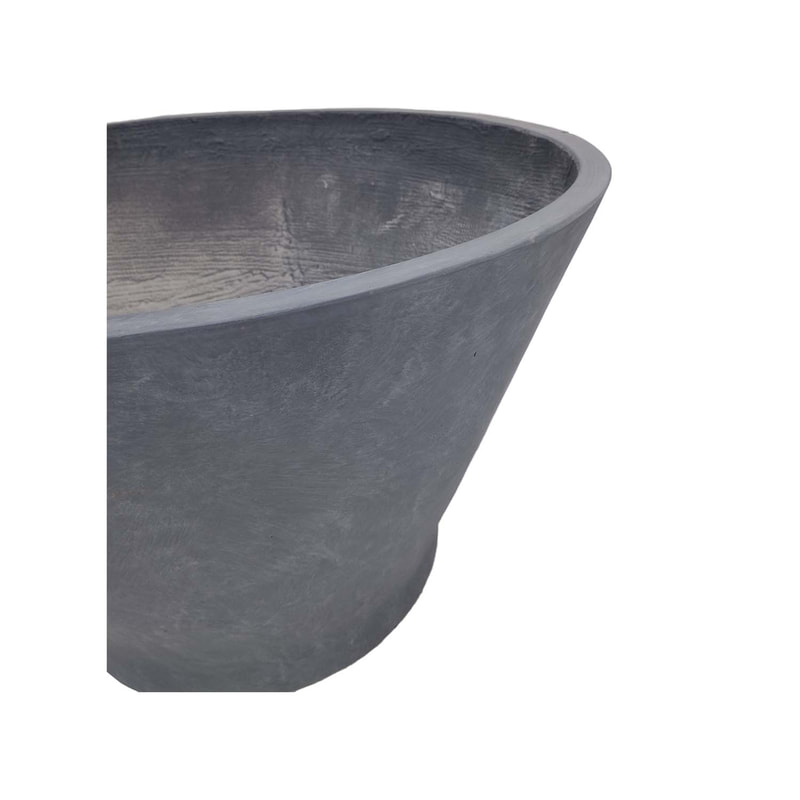 P-PT152-LG 80cm Versailles wide rim v-shaped plant pot in light gray