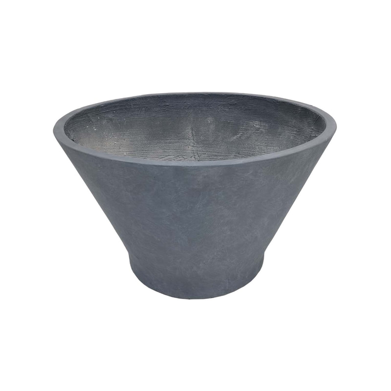 P-PT152-LG 80cm Versailles wide rim v-shaped plant pot in light gray