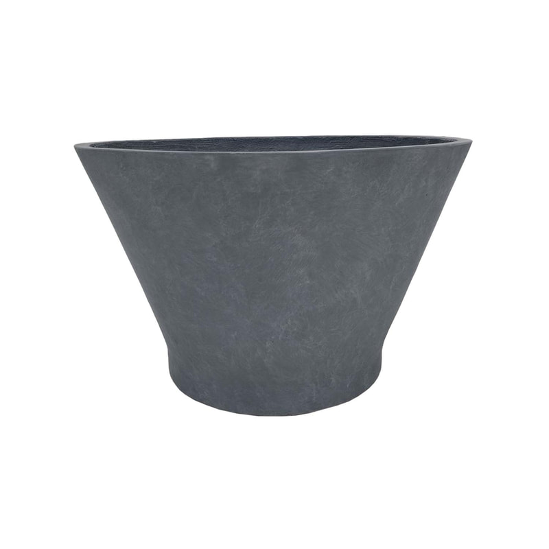 P-PT152-LG 80cm Versailles wide rim v-shaped plant pot in light gray