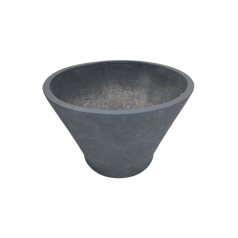 P-PT153-LG 60cm Versailles wide rim v-shaped plant pot in light grey