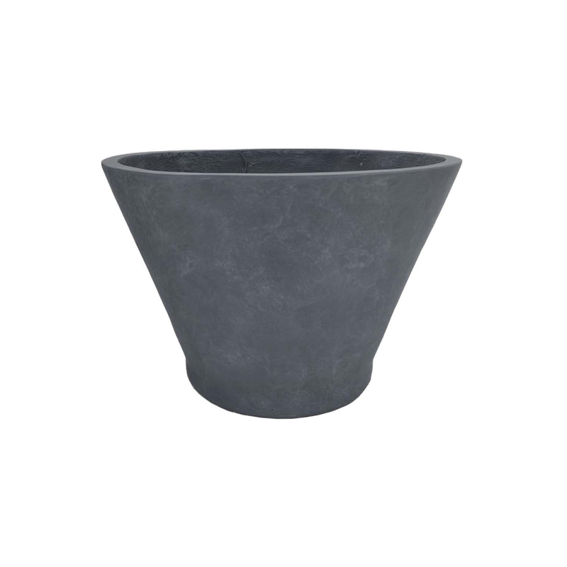 P-PT153-LG 60cm Versailles wide rim v-shaped plant pot in light grey