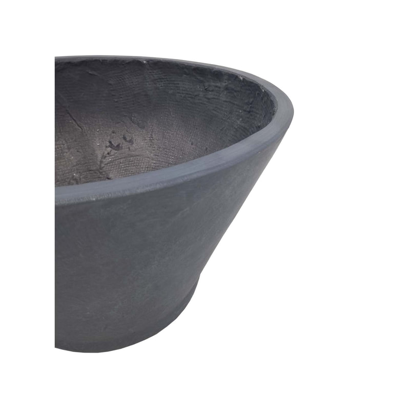 P-PT154-LG 50cm Versailles wide rim v-shaped plant pot  in light grey