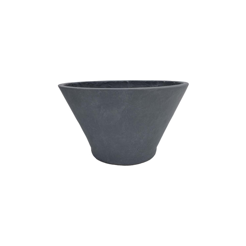 P-PT154-LG 50cm Versailles wide rim v-shaped plant pot  in light grey