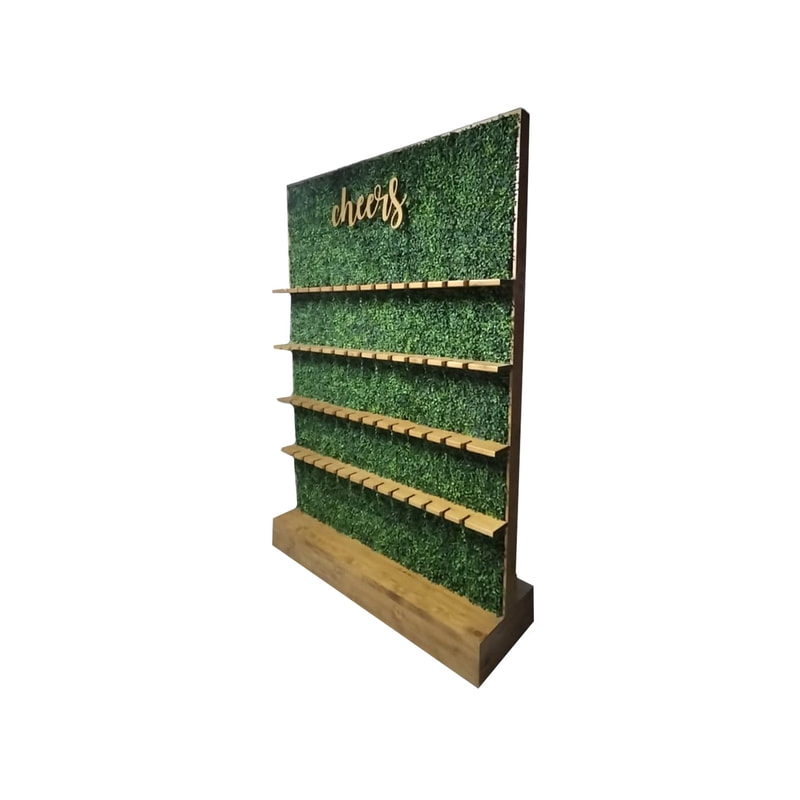 P-PV101-NT Bubbles beverage display that holds 52 glasses with 'natural-like