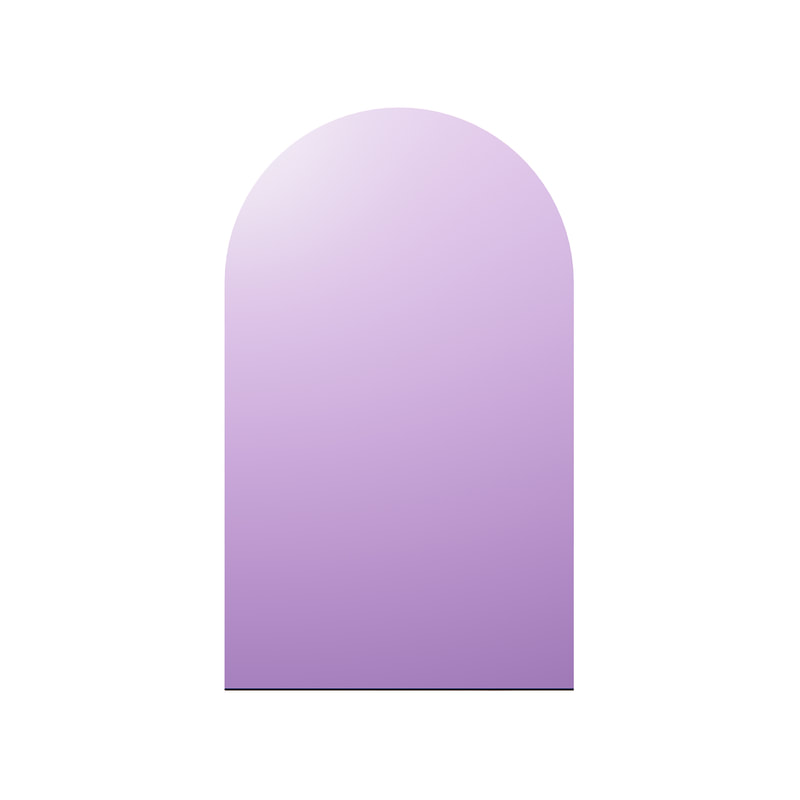 P-PZ101-LL 200cm high Type 1 lilac wall panel with full curve and steel frame