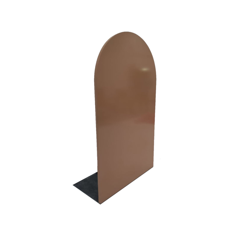 P-PZ101-LT 200cm high Type 1 light tan wall panel with full curve