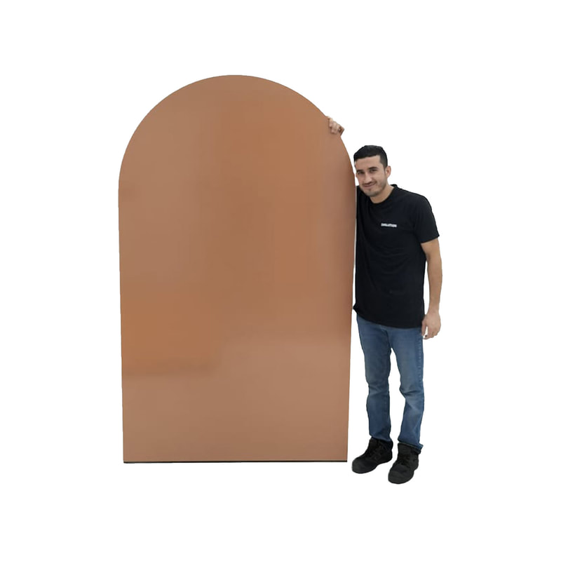 P-PZ101-LT 200cm high Type 1 light tan wall panel with full curve