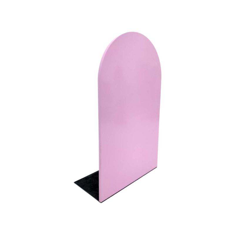 P-PZ101-PI 200cm high Type 1 pink wall panel with full curve with steel frame
